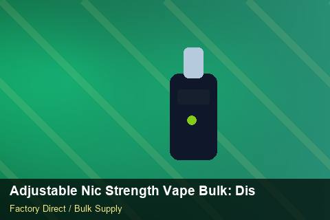 Adjustable Nic Strength Vape Bulk — Adjustable Nic Strength Vape Bulk: Distribution Channels — Winter Range photo 1