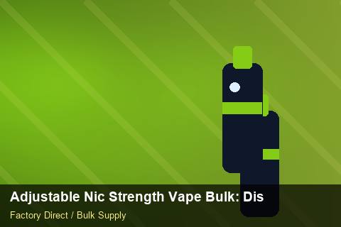 Adjustable Nic Strength Vape Bulk — Adjustable Nic Strength Vape Bulk: Distribution Channels — Winter Range photo 2