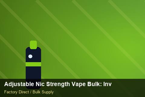 Adjustable Nic Strength Vape Bulk — Adjustable Nic Strength Vape Bulk: Inventory Management — Winter Range photo 1