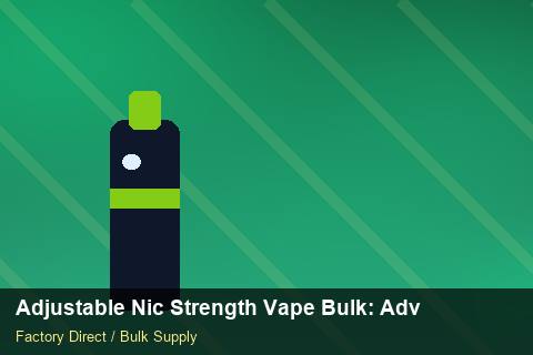 Adjustable Nic Strength Vape Bulk — Adjustable Nic Strength Vape Bulk: Advanced Sourcing — Winter Range photo 1
