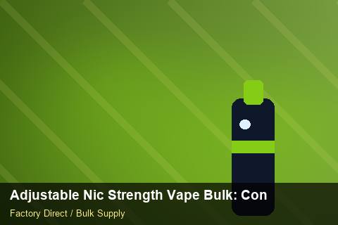 Adjustable Nic Strength Vape Bulk — Adjustable Nic Strength Vape Bulk: Contract Essentials — Winter Range photo 1