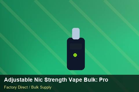 Adjustable Nic Strength Vape Bulk — Adjustable Nic Strength Vape Bulk: Product Launch Playbook — Winter Range photo 1