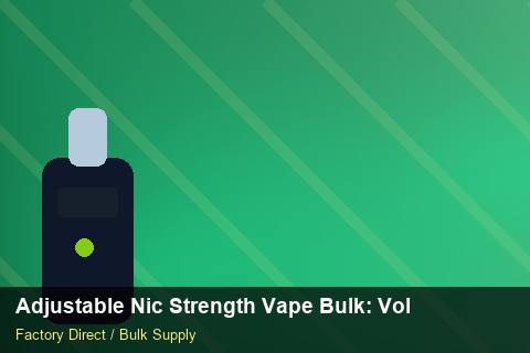 Adjustable Nic Strength Vape Bulk — Adjustable Nic Strength Vape Bulk: Volume Pricing Tiers — Retail Merchandising photo 1