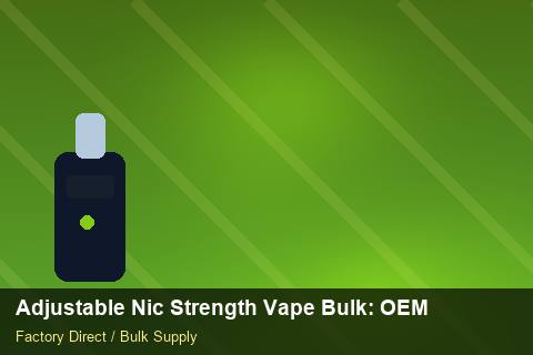 Adjustable Nic Strength Vape Bulk — Adjustable Nic Strength Vape Bulk: OEM & ODM Service — Retail Merchandising photo 1