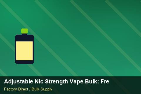 Adjustable Nic Strength Vape Bulk — Adjustable Nic Strength Vape Bulk: Freight Insurance — Retail Merchandising photo 1