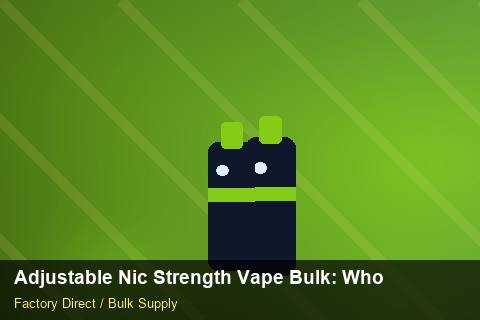 Adjustable Nic Strength Vape Bulk — Adjustable Nic Strength Vape Bulk: Wholesale Price — Shelf Placement photo 1