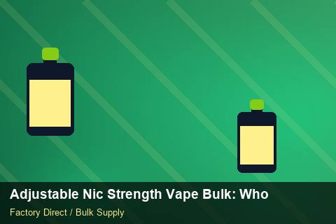 Adjustable Nic Strength Vape Bulk — Adjustable Nic Strength Vape Bulk: Wholesale Price — Shelf Placement photo 2