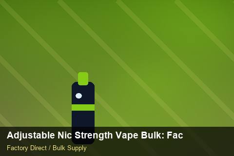 Adjustable Nic Strength Vape Bulk — Adjustable Nic Strength Vape Bulk: Factory Direct Quote — Shelf Placement photo 2