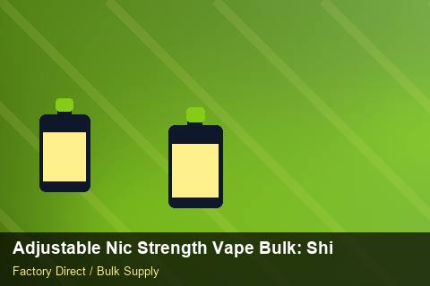 Adjustable Nic Strength Vape Bulk — Adjustable Nic Strength Vape Bulk: Shipping & Logistics — Shelf Placement photo 2