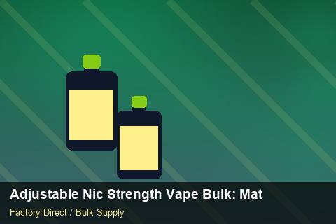 Adjustable Nic Strength Vape Bulk — Adjustable Nic Strength Vape Bulk: Material & Ingredients — Shelf Placement photo 1