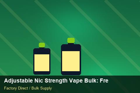 Adjustable Nic Strength Vape Bulk — Adjustable Nic Strength Vape Bulk: Freight Insurance — Shelf Placement photo 1