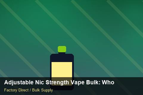 Adjustable Nic Strength Vape Bulk — Adjustable Nic Strength Vape Bulk: Wholesale Price — Promotional Pricing photo 2