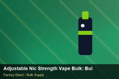 Adjustable Nic Strength Vape Bulk — Adjustable Nic Strength Vape Bulk: Bulk Supplier Guide — Promotional Pricing photo 1