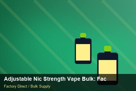 Adjustable Nic Strength Vape Bulk — Adjustable Nic Strength Vape Bulk: Factory Direct Quote — Promotional Pricing photo 1