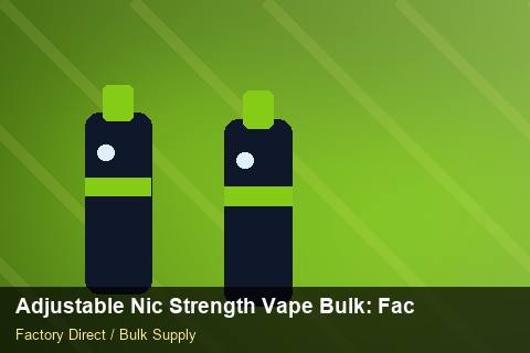 Adjustable Nic Strength Vape Bulk — Adjustable Nic Strength Vape Bulk: Factory Direct Quote — Promotional Pricing photo 2