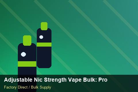 Adjustable Nic Strength Vape Bulk — Adjustable Nic Strength Vape Bulk: Procurement Strategy — Promotional Pricing photo 2