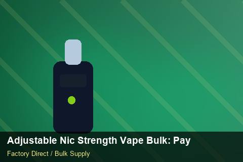 Adjustable Nic Strength Vape Bulk — Adjustable Nic Strength Vape Bulk: Payment Terms — Promotional Pricing photo 2
