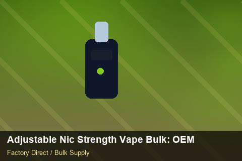 Adjustable Nic Strength Vape Bulk — Adjustable Nic Strength Vape Bulk: OEM & ODM Service — Promotional Pricing photo 1