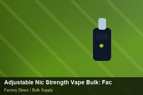 Adjustable Nic Strength Vape Bulk — Adjustable Nic Strength Vape Bulk: Factory Audit Report — Promotional Pricing photo 1