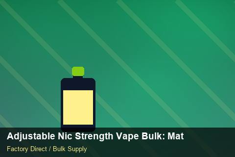 Adjustable Nic Strength Vape Bulk — Adjustable Nic Strength Vape Bulk: Material & Ingredients — Promotional Pricing photo 1