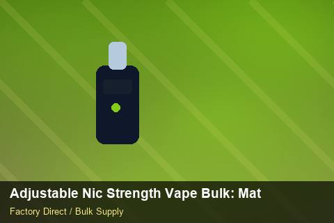 Adjustable Nic Strength Vape Bulk — Adjustable Nic Strength Vape Bulk: Material & Ingredients — Promotional Pricing photo 2