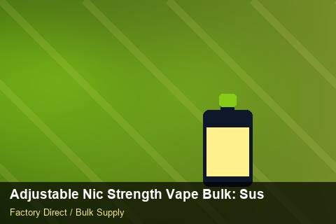 Adjustable Nic Strength Vape Bulk — Adjustable Nic Strength Vape Bulk: Sustainability — Promotional Pricing photo 1