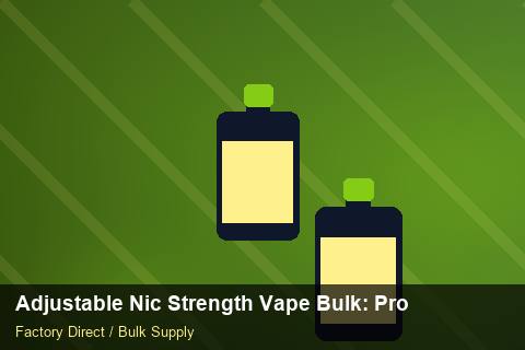 Adjustable Nic Strength Vape Bulk — Adjustable Nic Strength Vape Bulk: Procurement Checklist — Promotional Pricing photo 1