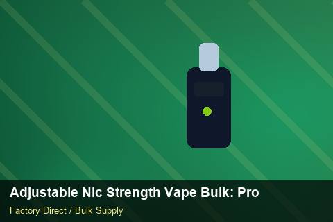 Adjustable Nic Strength Vape Bulk — Adjustable Nic Strength Vape Bulk: Procurement Checklist — Promotional Pricing photo 2