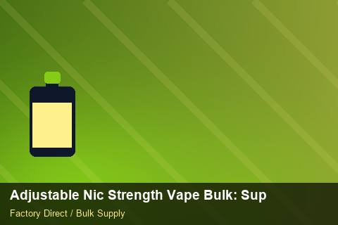 Adjustable Nic Strength Vape Bulk — Adjustable Nic Strength Vape Bulk: Supplier Vetting — Promotional Pricing photo 2
