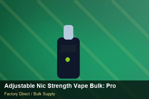 Adjustable Nic Strength Vape Bulk — Adjustable Nic Strength Vape Bulk: Product Launch Playbook — Promotional Pricing photo 1