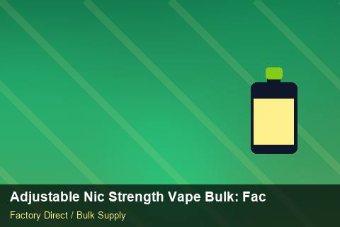 Adjustable Nic Strength Vape Bulk — Adjustable Nic Strength Vape Bulk: Factory Direct Quote — Loyalty Programmes photo 1