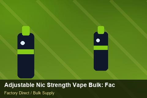 Adjustable Nic Strength Vape Bulk — Adjustable Nic Strength Vape Bulk: Factory Direct Quote — Loyalty Programmes photo 2