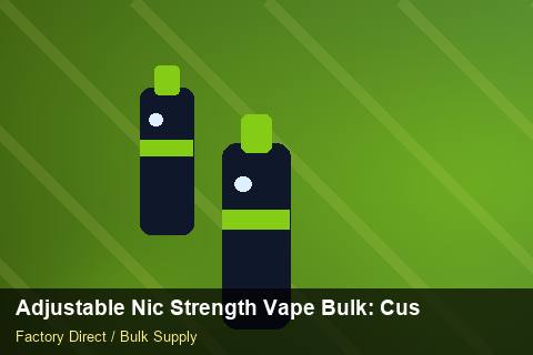 Adjustable Nic Strength Vape Bulk — Adjustable Nic Strength Vape Bulk: Customs Documentation — Loyalty Programmes photo 1
