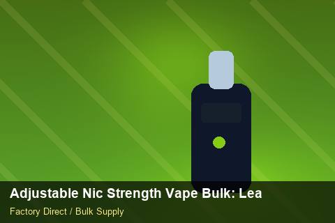 Adjustable Nic Strength Vape Bulk — Adjustable Nic Strength Vape Bulk: Lead Time & MOQ — Loyalty Programmes photo 2