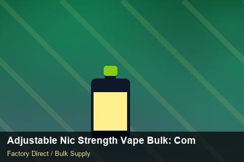 Adjustable Nic Strength Vape Bulk — Adjustable Nic Strength Vape Bulk: Compliance Standards — Loyalty Programmes photo 2