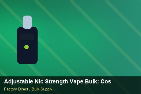 Adjustable Nic Strength Vape Bulk — Adjustable Nic Strength Vape Bulk: Cost Breakdown — Loyalty Programmes photo 1