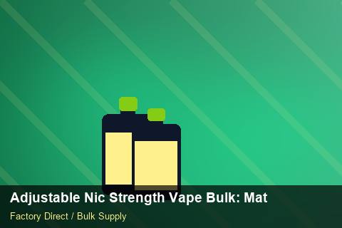 Adjustable Nic Strength Vape Bulk — Adjustable Nic Strength Vape Bulk: Material & Ingredients — Loyalty Programmes photo 1