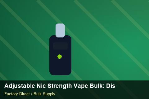 Adjustable Nic Strength Vape Bulk — Adjustable Nic Strength Vape Bulk: Distribution Channels — Loyalty Programmes photo 1
