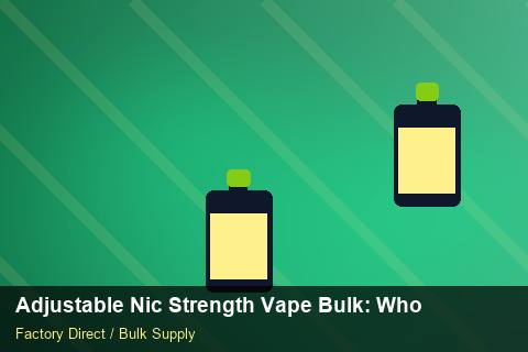 Adjustable Nic Strength Vape Bulk — Adjustable Nic Strength Vape Bulk: Wholesale Price — Distributor Margins photo 2