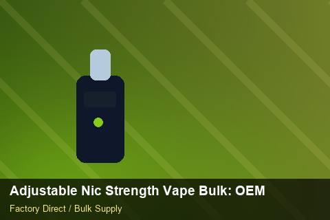 Adjustable Nic Strength Vape Bulk — Adjustable Nic Strength Vape Bulk: OEM & ODM Service — Distributor Margins photo 1