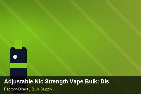 Adjustable Nic Strength Vape Bulk — Adjustable Nic Strength Vape Bulk: Distribution Channels — Distributor Margins photo 2