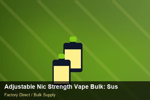 Adjustable Nic Strength Vape Bulk — Adjustable Nic Strength Vape Bulk: Sustainability — Distributor Margins photo 1