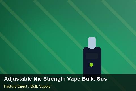 Adjustable Nic Strength Vape Bulk — Adjustable Nic Strength Vape Bulk: Sustainability — Distributor Margins photo 2