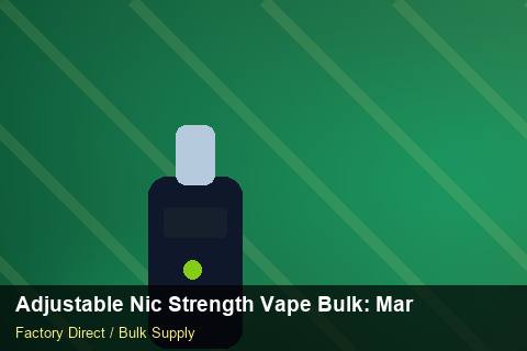 Adjustable Nic Strength Vape Bulk — Adjustable Nic Strength Vape Bulk: Market Comparison — Distributor Margins photo 1