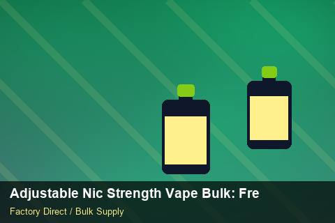 Adjustable Nic Strength Vape Bulk — Adjustable Nic Strength Vape Bulk: Freight Insurance — Distributor Margins photo 1