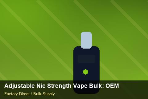 Adjustable Nic Strength Vape Bulk — Adjustable Nic Strength Vape Bulk: OEM & ODM Service — Wholesale Markups photo 1