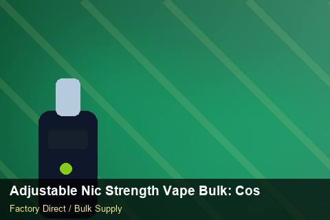 Adjustable Nic Strength Vape Bulk — Adjustable Nic Strength Vape Bulk: Cost Breakdown — Wholesale Markups photo 1