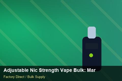 Adjustable Nic Strength Vape Bulk — Adjustable Nic Strength Vape Bulk: Market Comparison — Wholesale Markups photo 1
