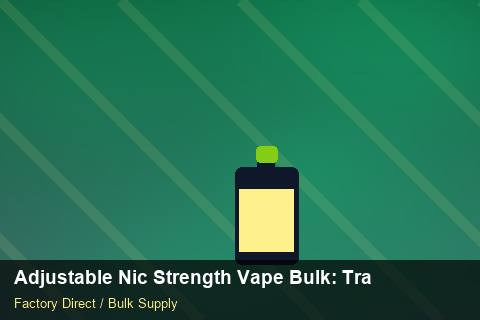 Adjustable Nic Strength Vape Bulk — Adjustable Nic Strength Vape Bulk: Trade Terms — Wholesale Markups photo 1