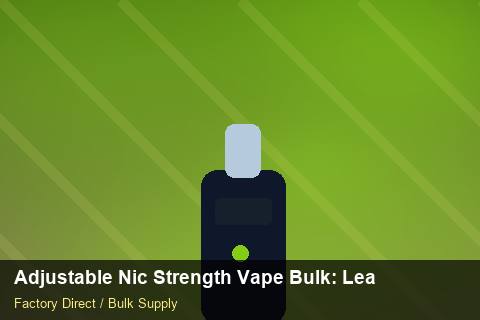 Adjustable Nic Strength Vape Bulk — Adjustable Nic Strength Vape Bulk: Lead Time & MOQ — Cash Flow Planning photo 2